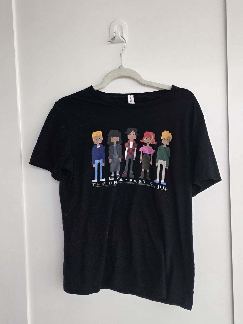 Bella Canvas Black Kids' Tee with Multicolor Pixel-Art Characters